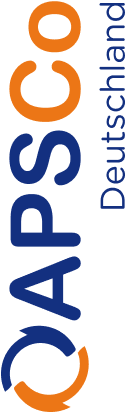 Senkrechtes Logo der Firma APSCo Deutschland